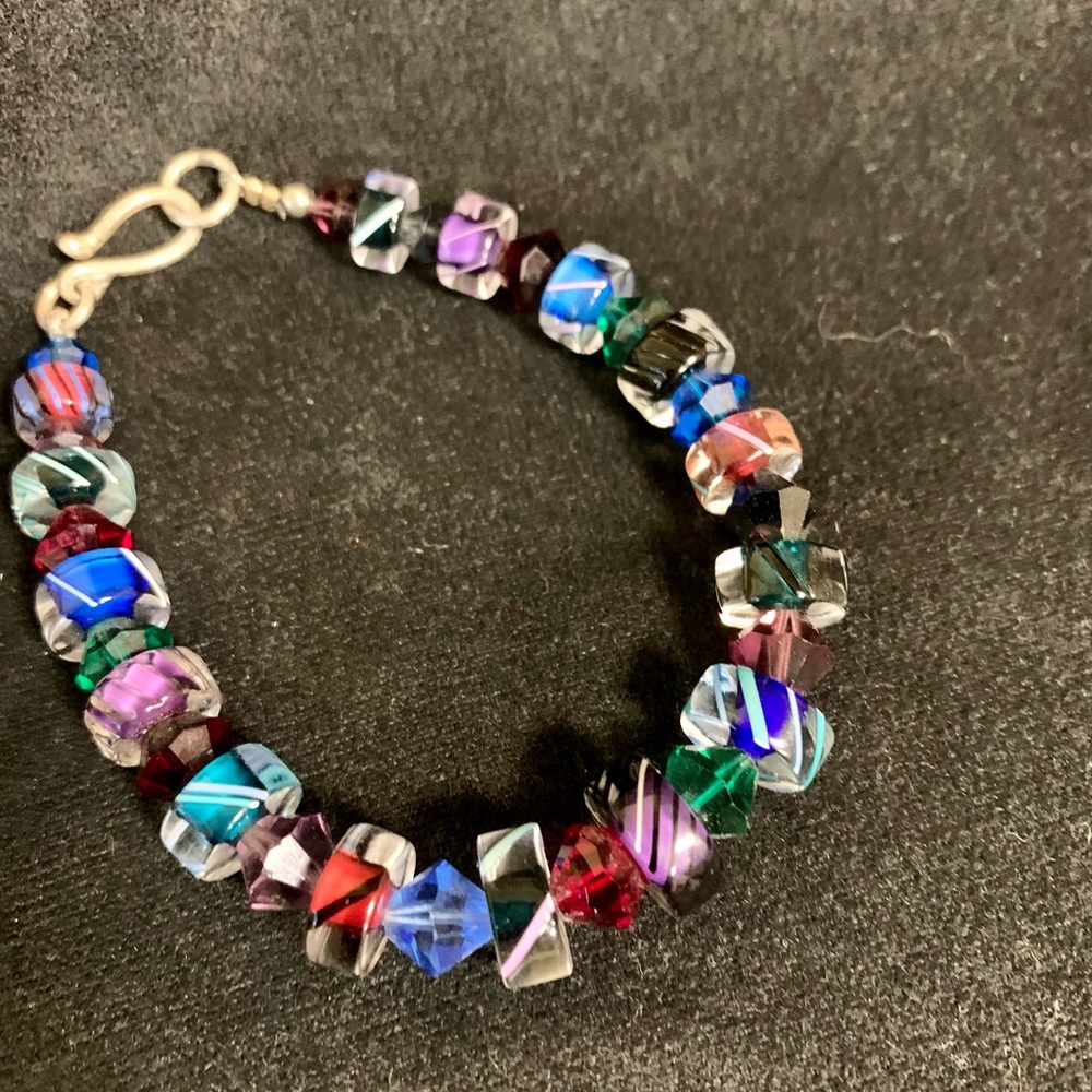 Beautiful Italian Murano glass bead bracelet